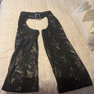 Costume chaps Black Faux Leather Women's Pants